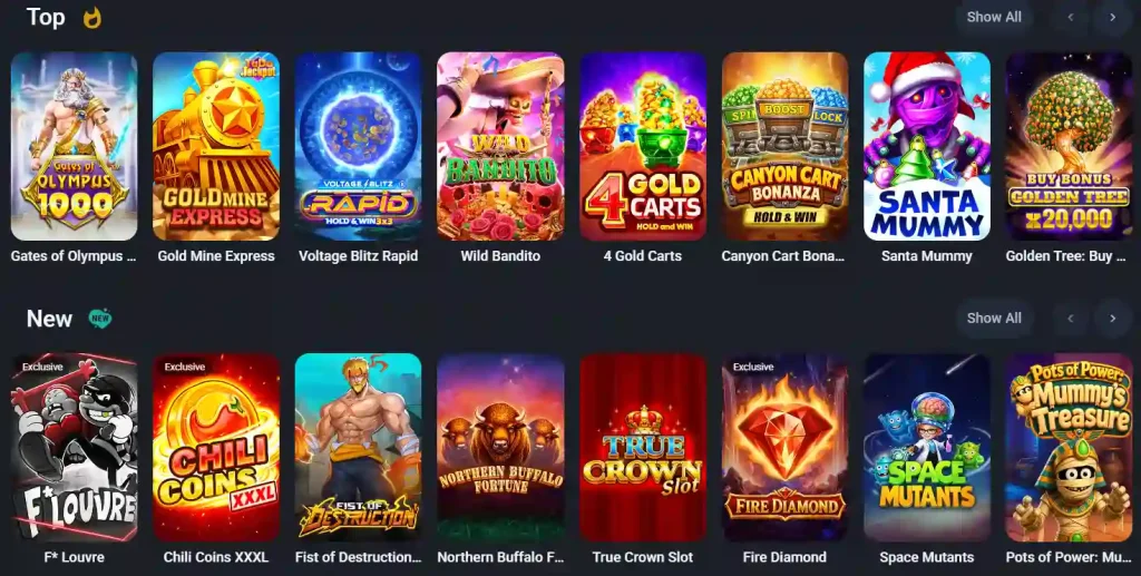 Twin Casino Top and New slot games with popular titles